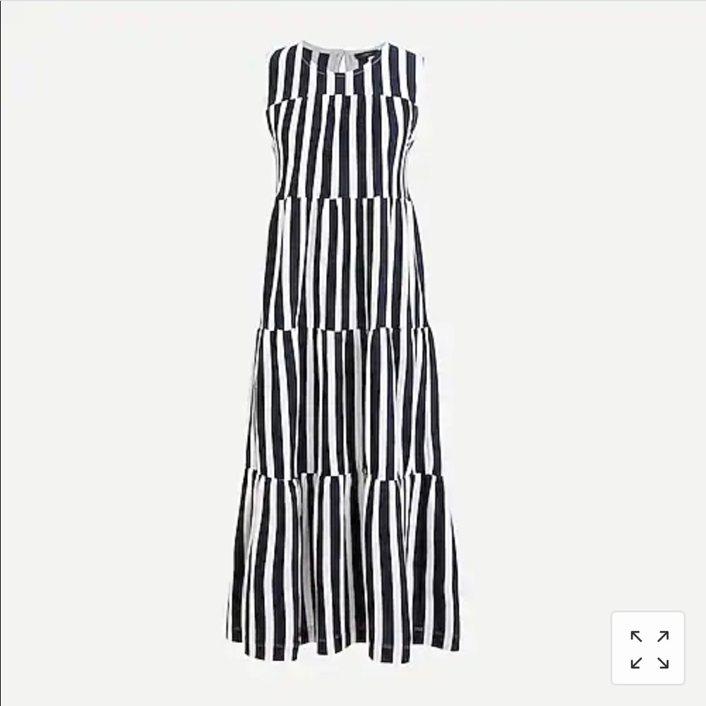 ❤️Last one ❤️J. Crew tiered tank dress in stripes NWT